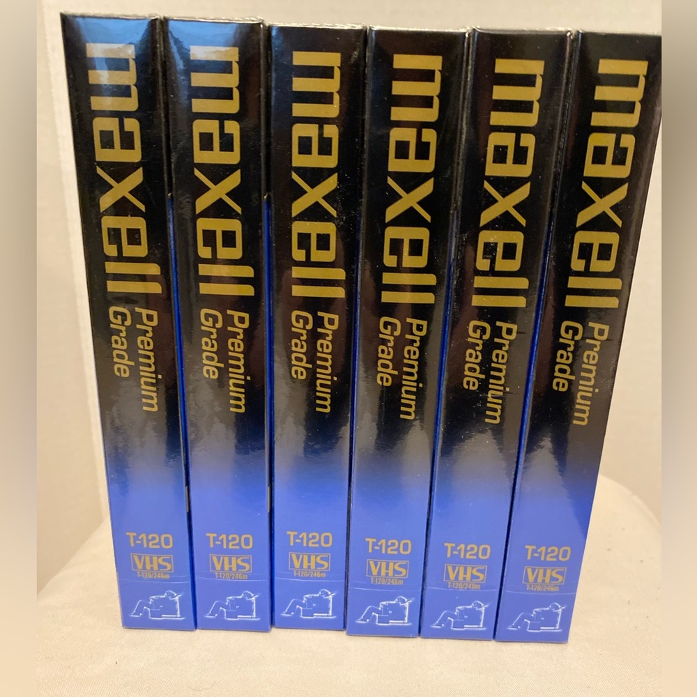 Maxell Premium VHS Tapes Sealed Lot of 6